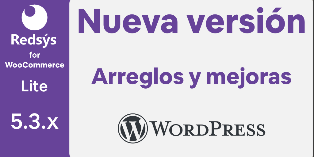 Nueva version de WooCommerce Redsys Gateway Lite 5.3.x