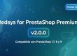 Banner de la version 2.0.0 del modulo Redsys for PrestaShop Premium, compatible con PrestaShop 1.7, 8 y 9
